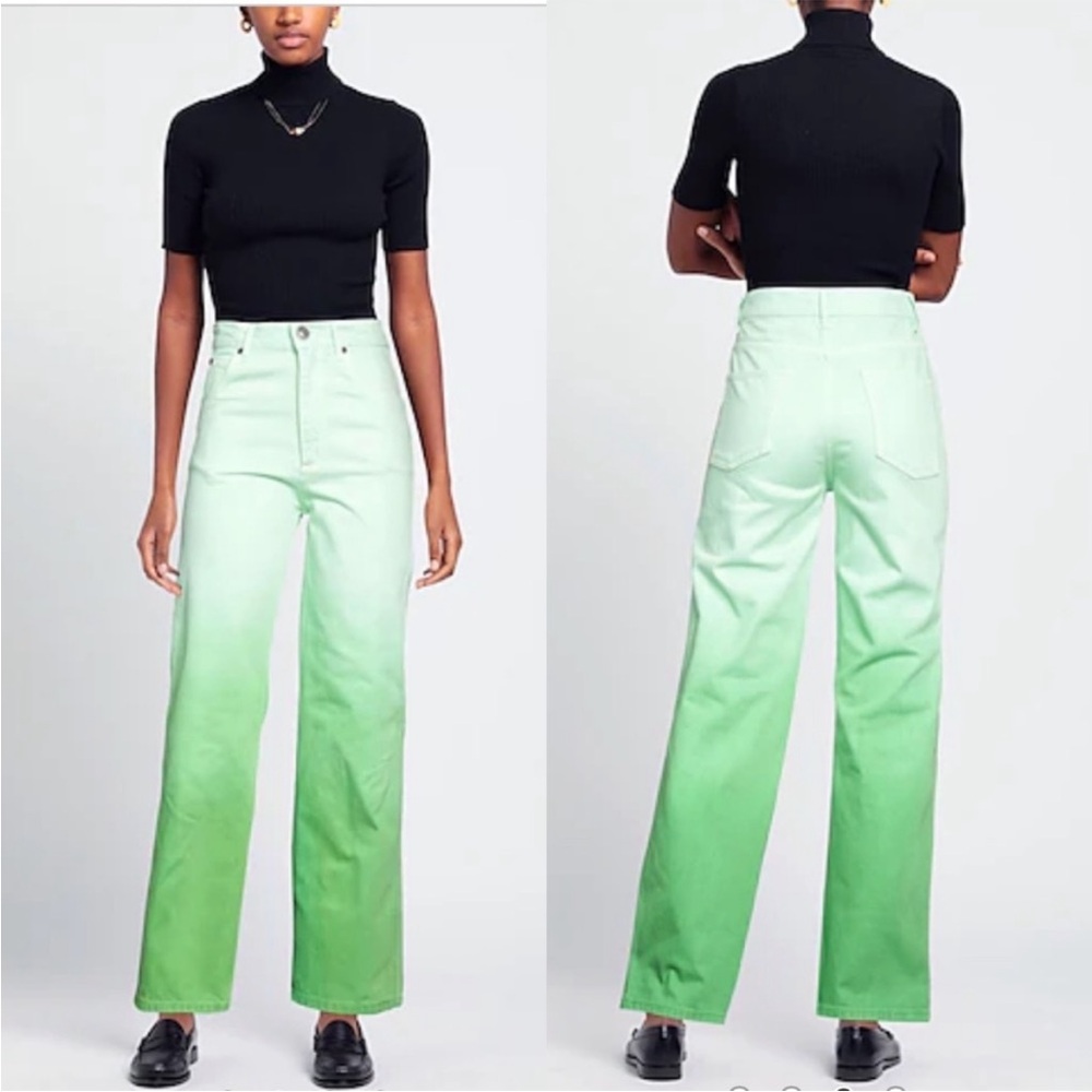 Sandro Green Flare & Wide Leg Jeans